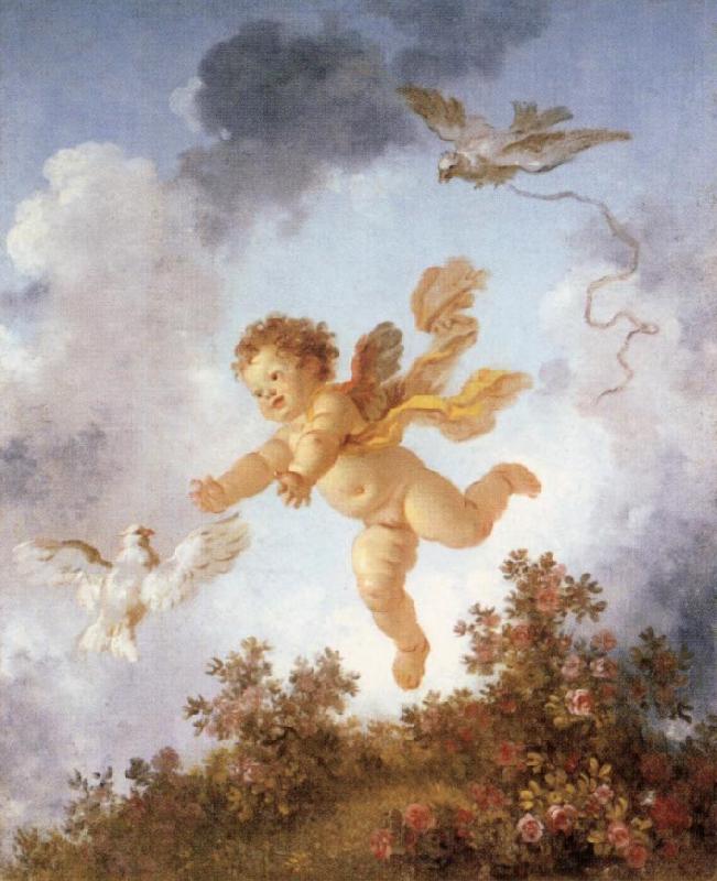 Jean-Honore Fragonard Pursuing a dove France oil painting art
